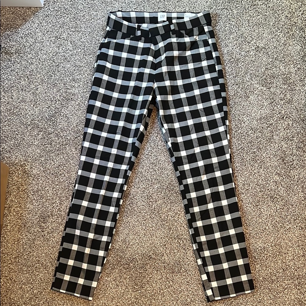GAP, Black and White Checkered Pants